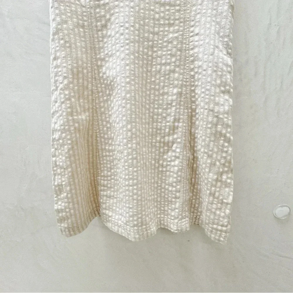 Urban Outfitters || Why Not Seersucker Mini Dress Ivory Medium - Picture 8 of 8